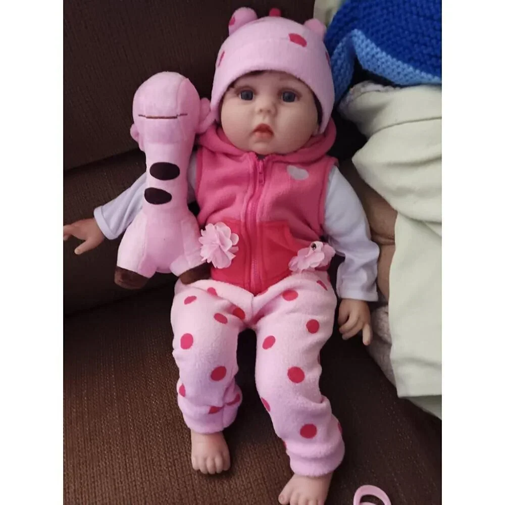 🆕20inch Soft Cloth Body Newborn Baby Dolls Poseable Limbs Sweet Smile Lucy Girl